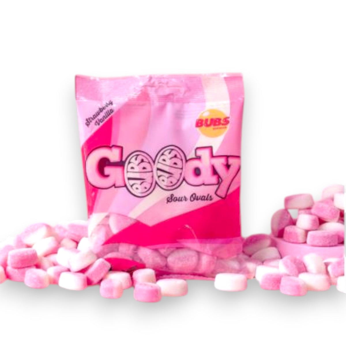 Bubs Goody Sour Ovals Fraise Vanille (x1)