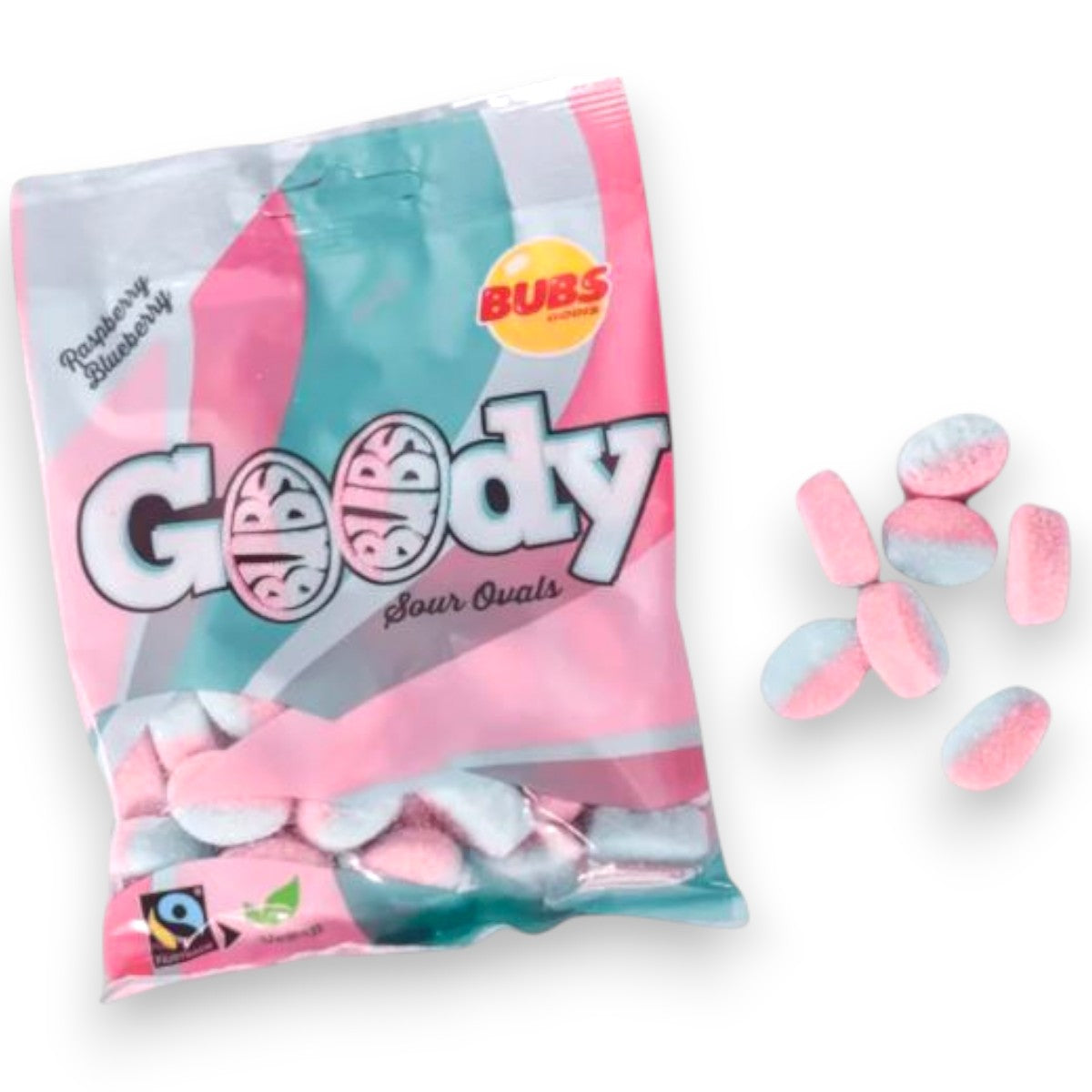Bubs Goody Sour Ovals Framboise & Myrtille (x1)