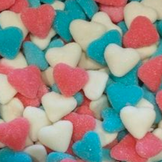 Cœur Mix Sucré Blanc Bleu Rose (100g)