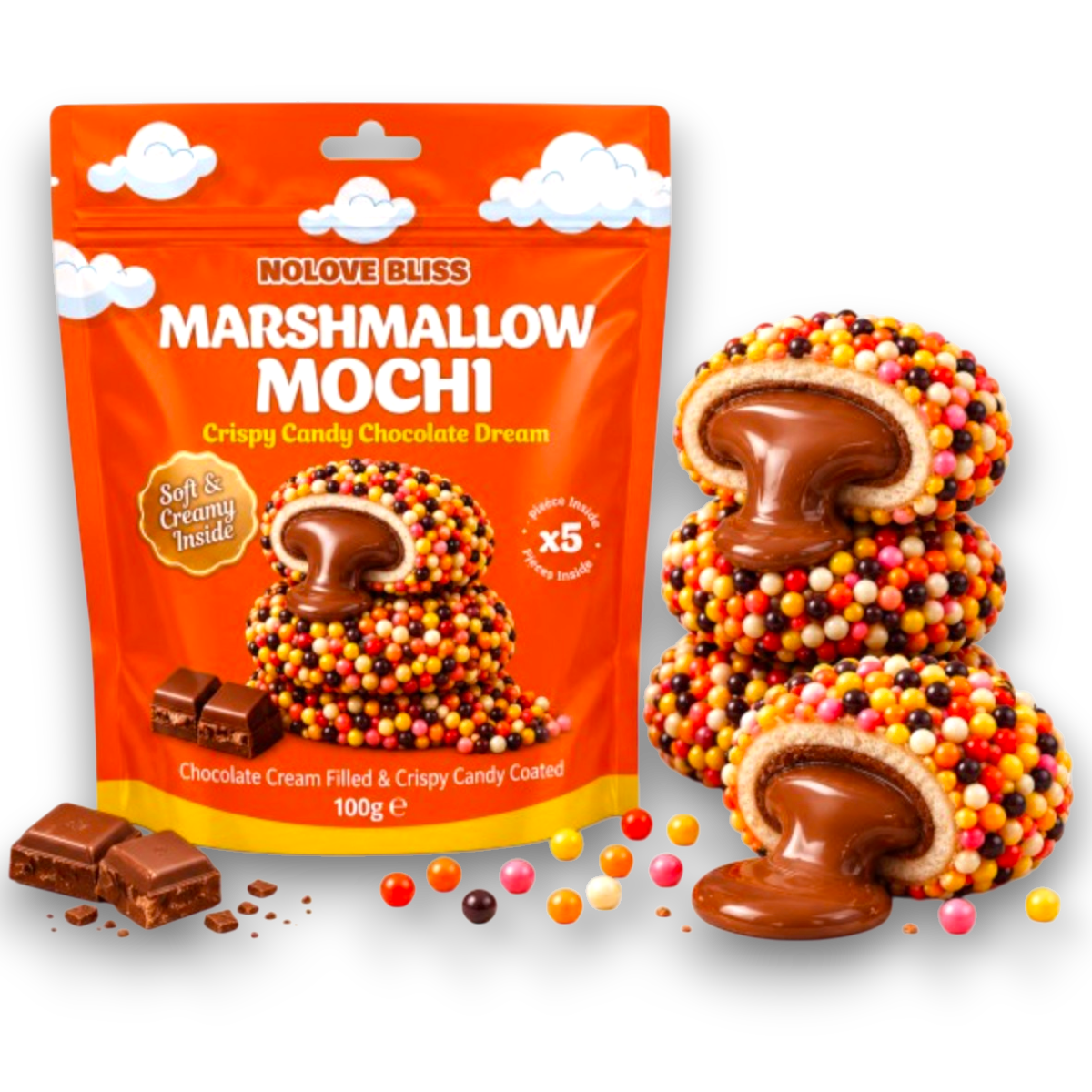 Marshmallow MochiCrispy Candy Chocolate Dream (x1)